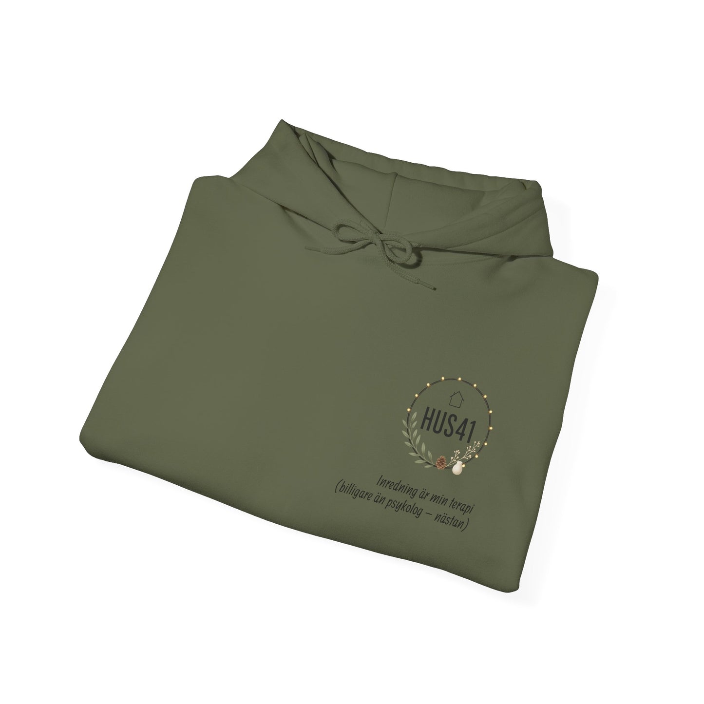 Hus41 Unisex Sweatshirt Hoodie - Inredning är min terapi