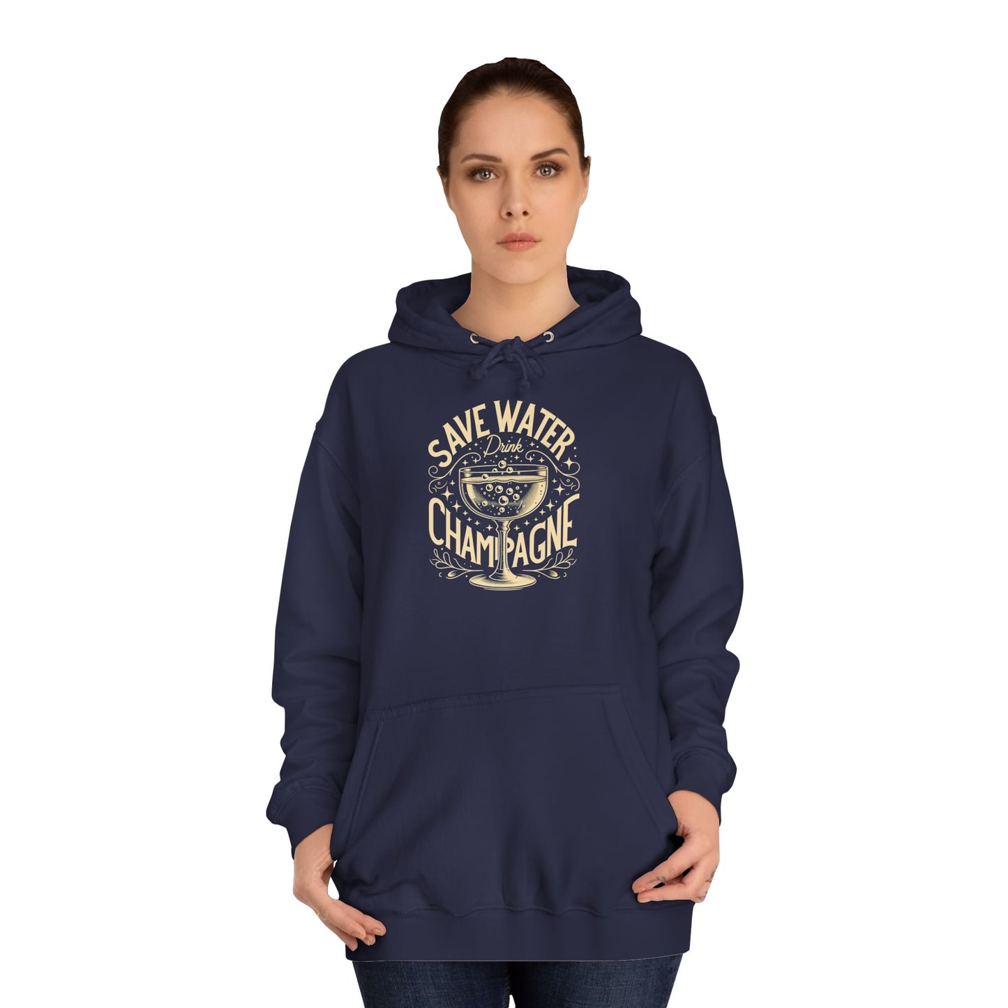 Unisex College Hoodie - Champagne Lover