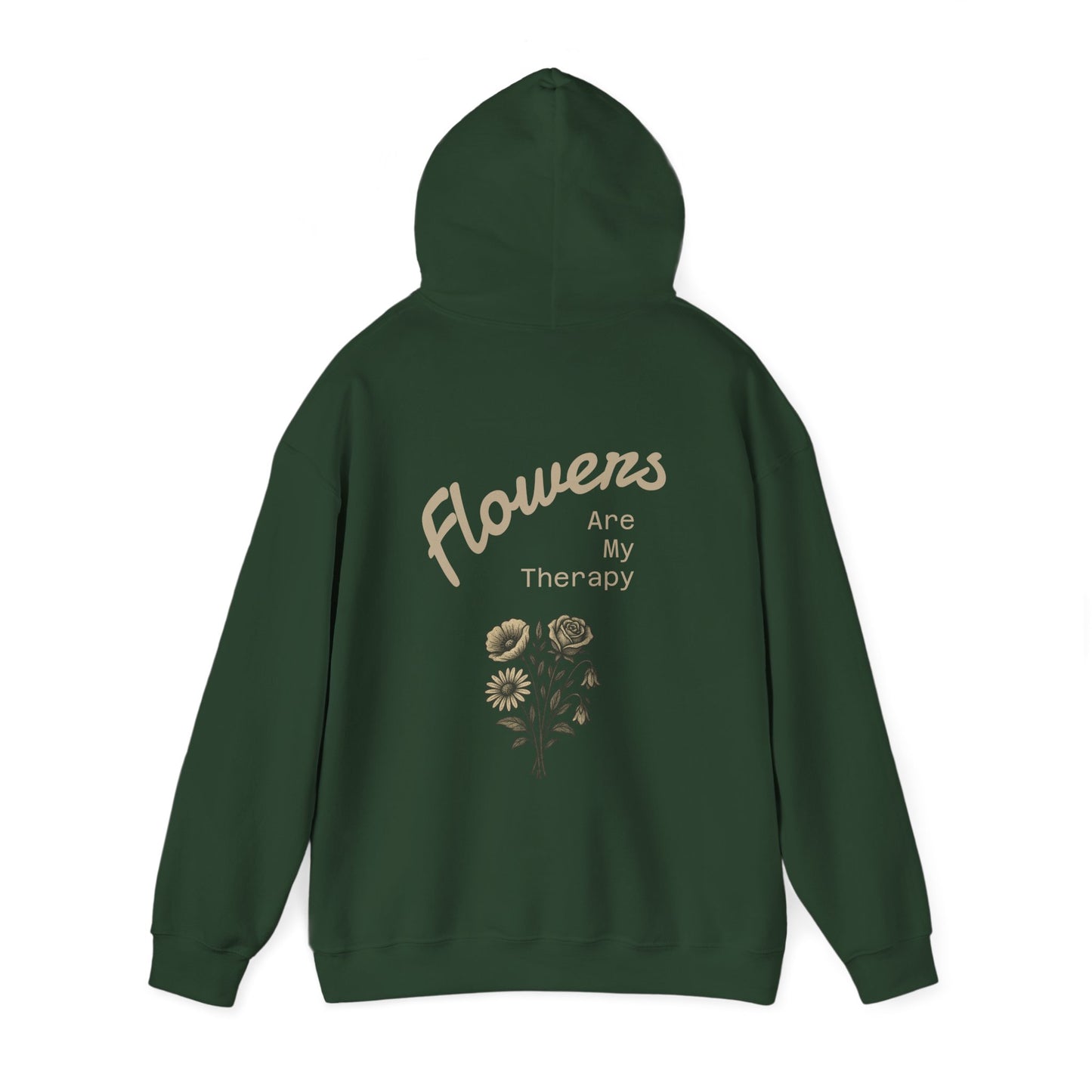 Hus41 Unisex Sweatshirt Hoodie - Flowers are my therapy