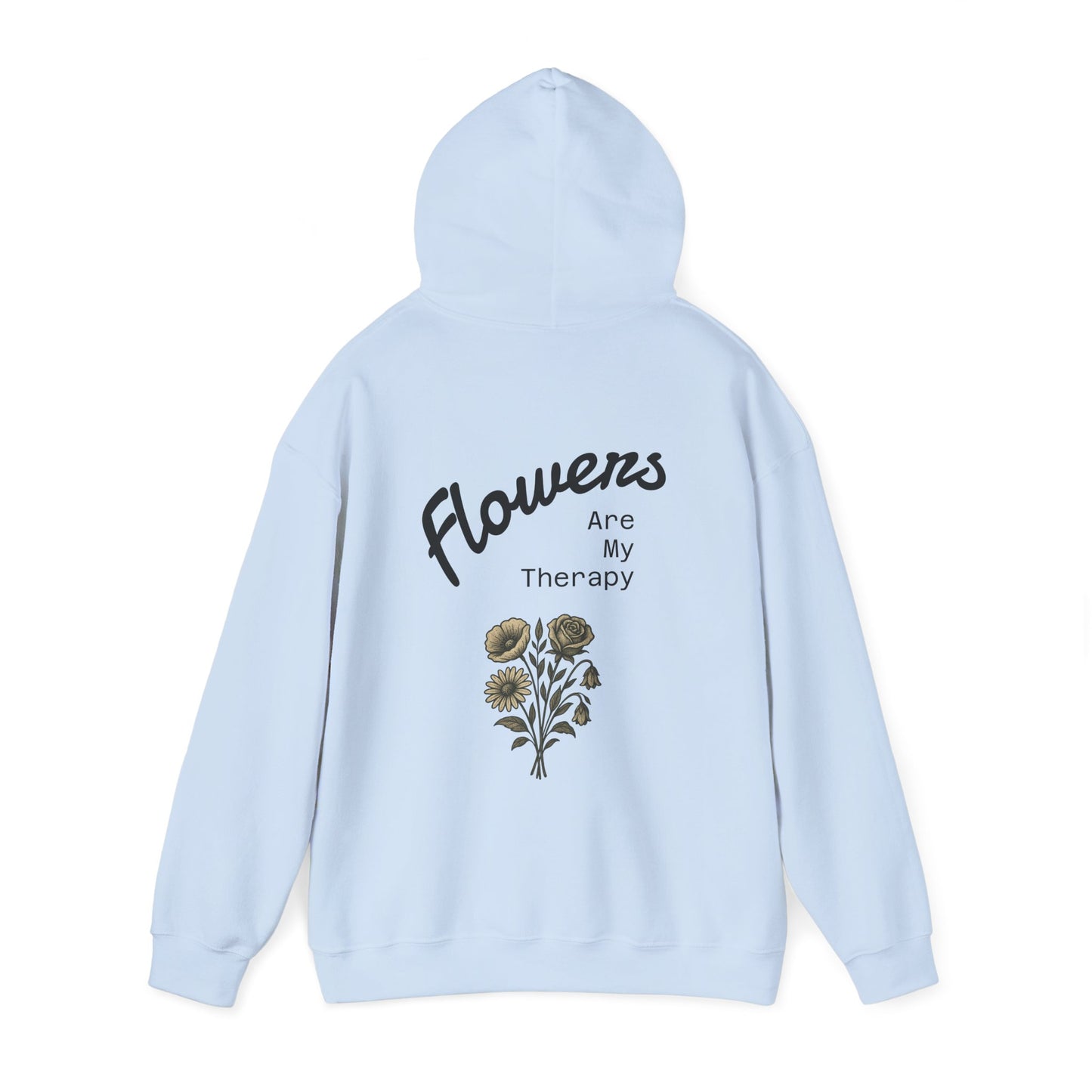 Hus41 Unisex Sweatshirt Hoodie - Flowers are my therapy
