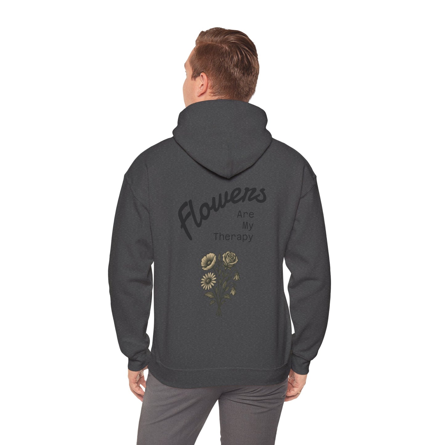 Hus41 Unisex Sweatshirt Hoodie - Flowers are my therapy
