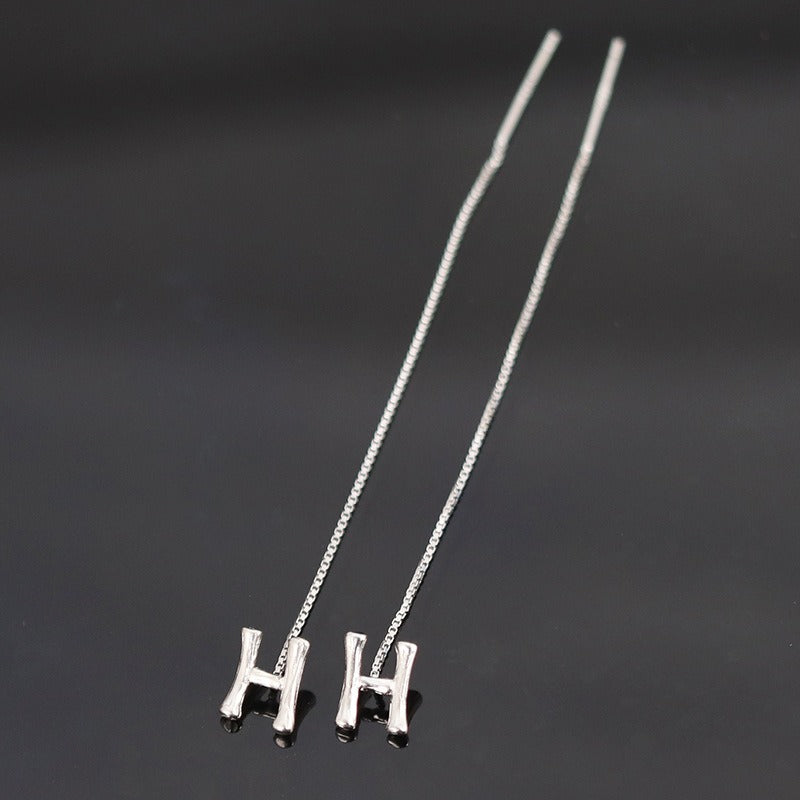 925 Sterling Silver Letter Earrings