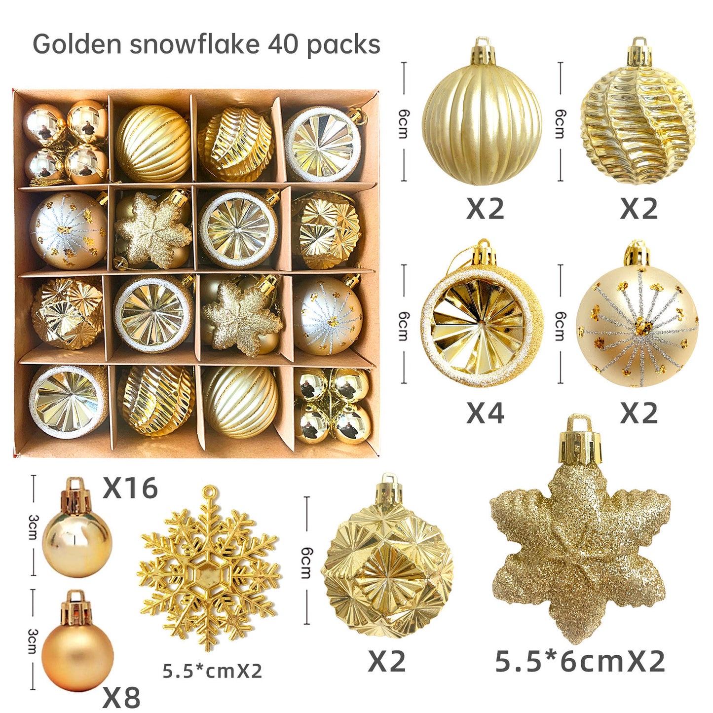 Christmas balls 40pcs