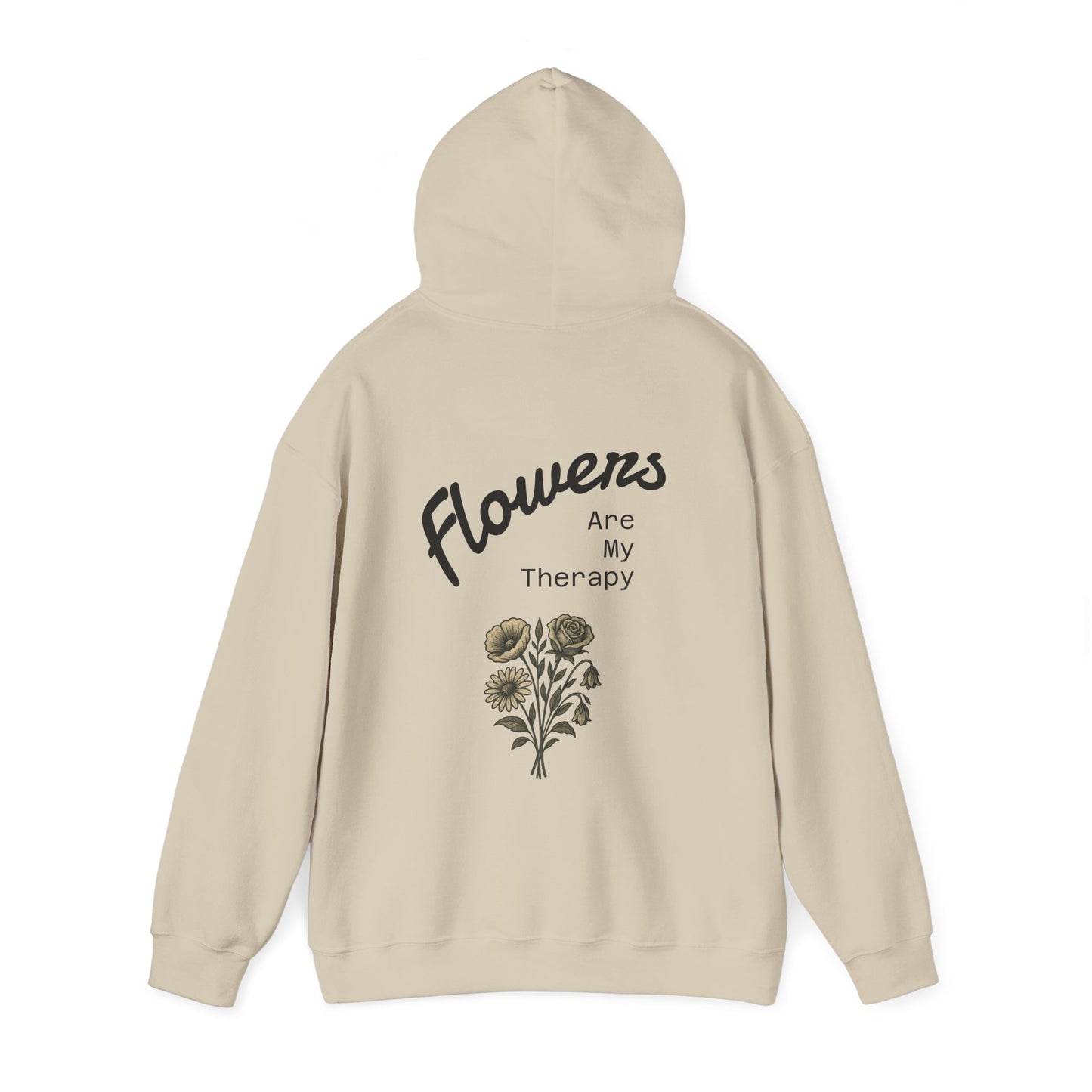 Hus41 Unisex Sweatshirt Hoodie - Flowers are my therapy
