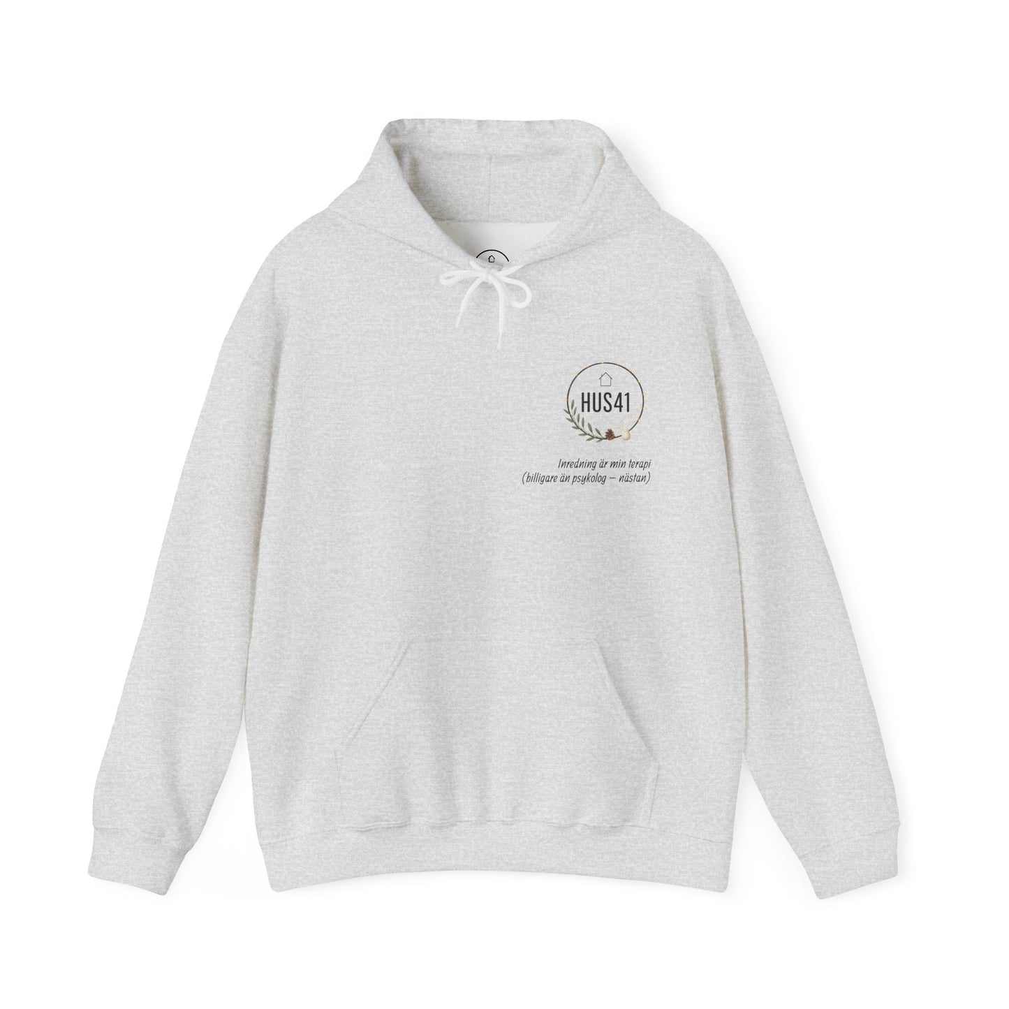 Hus41 Unisex Sweatshirt Hoodie - Inredning är min terapi