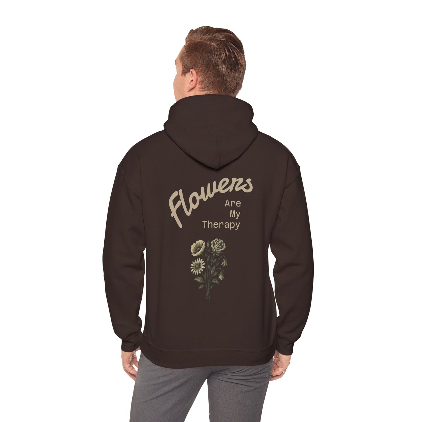 Hus41 Unisex Sweatshirt Hoodie - Flowers are my therapy
