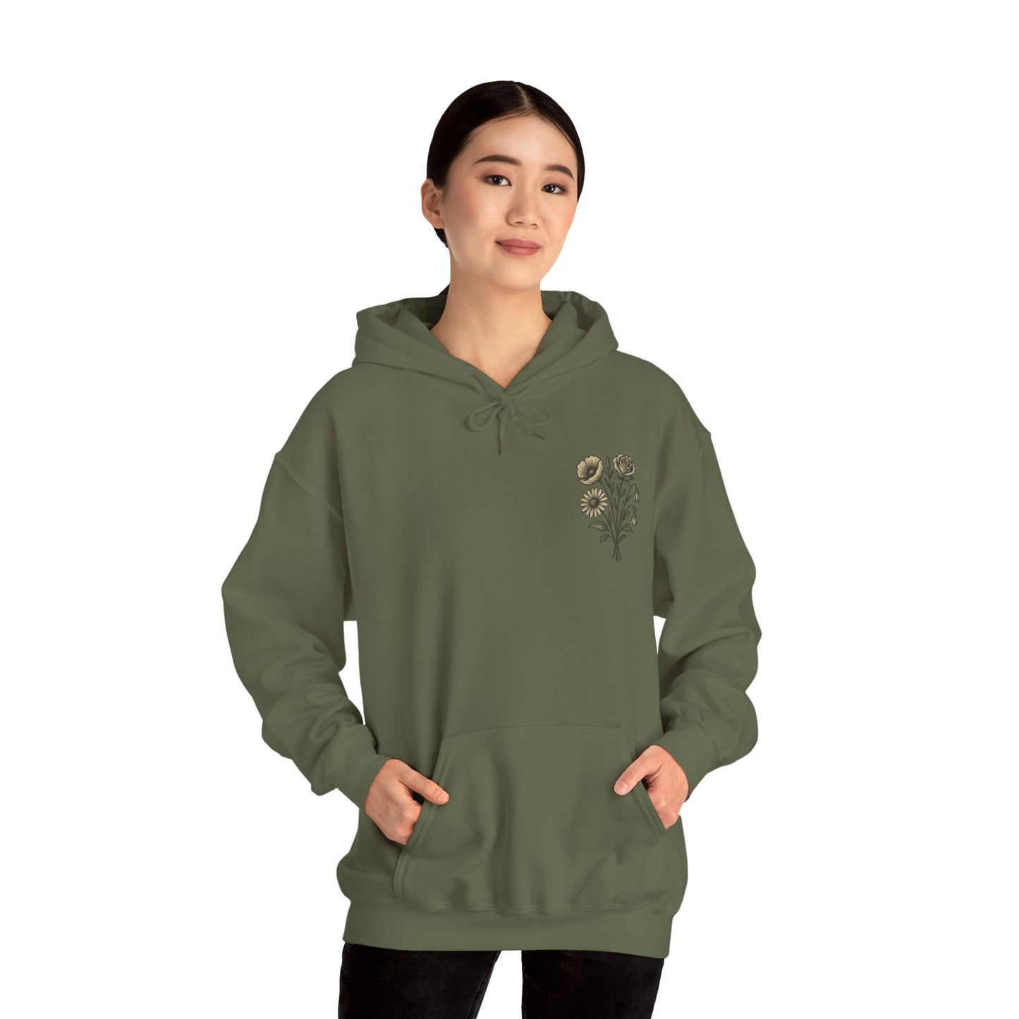 Hus41 Unisex Sweatshirt Hoodie - Flowers are my therapy