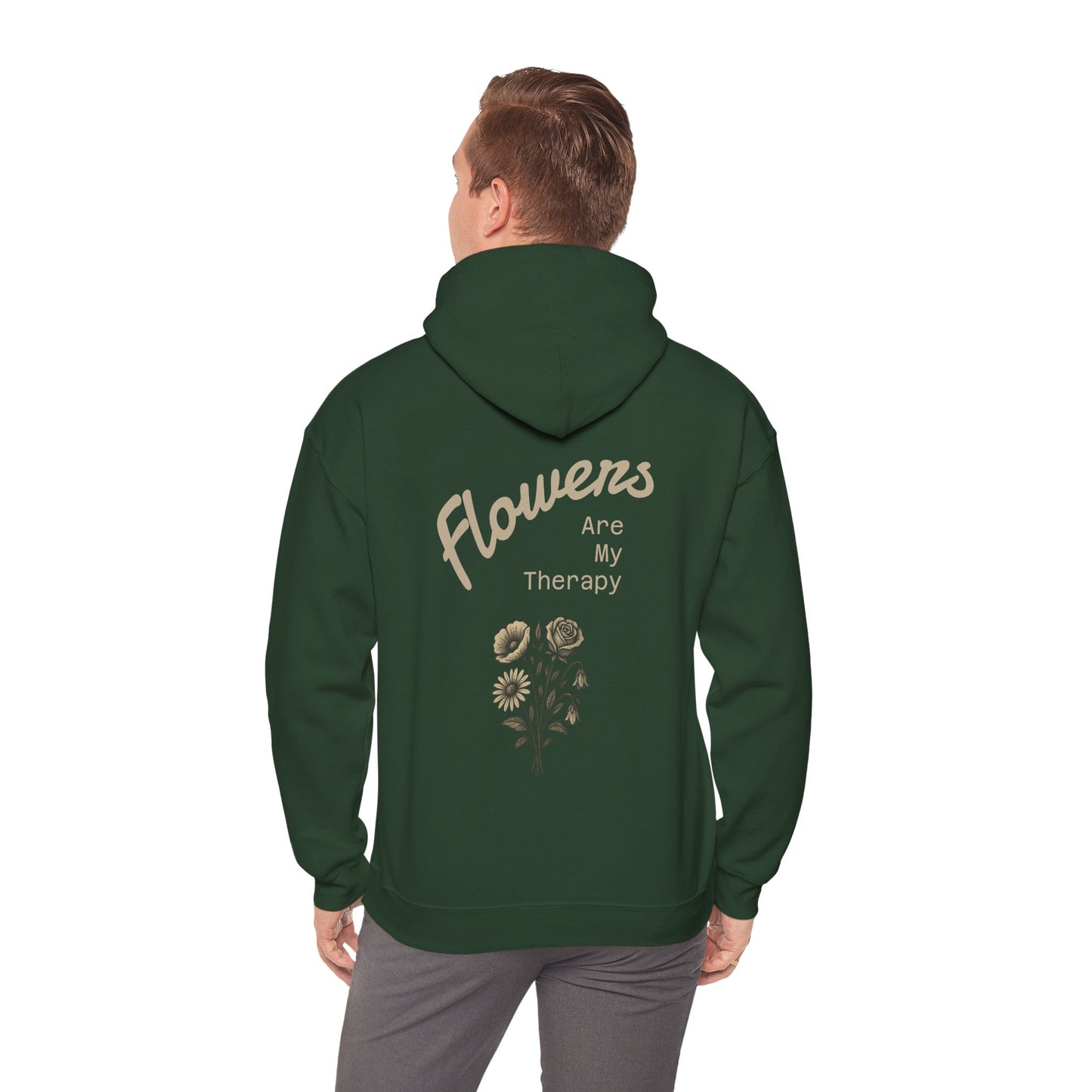 Hus41 Unisex Sweatshirt Hoodie - Flowers are my therapy