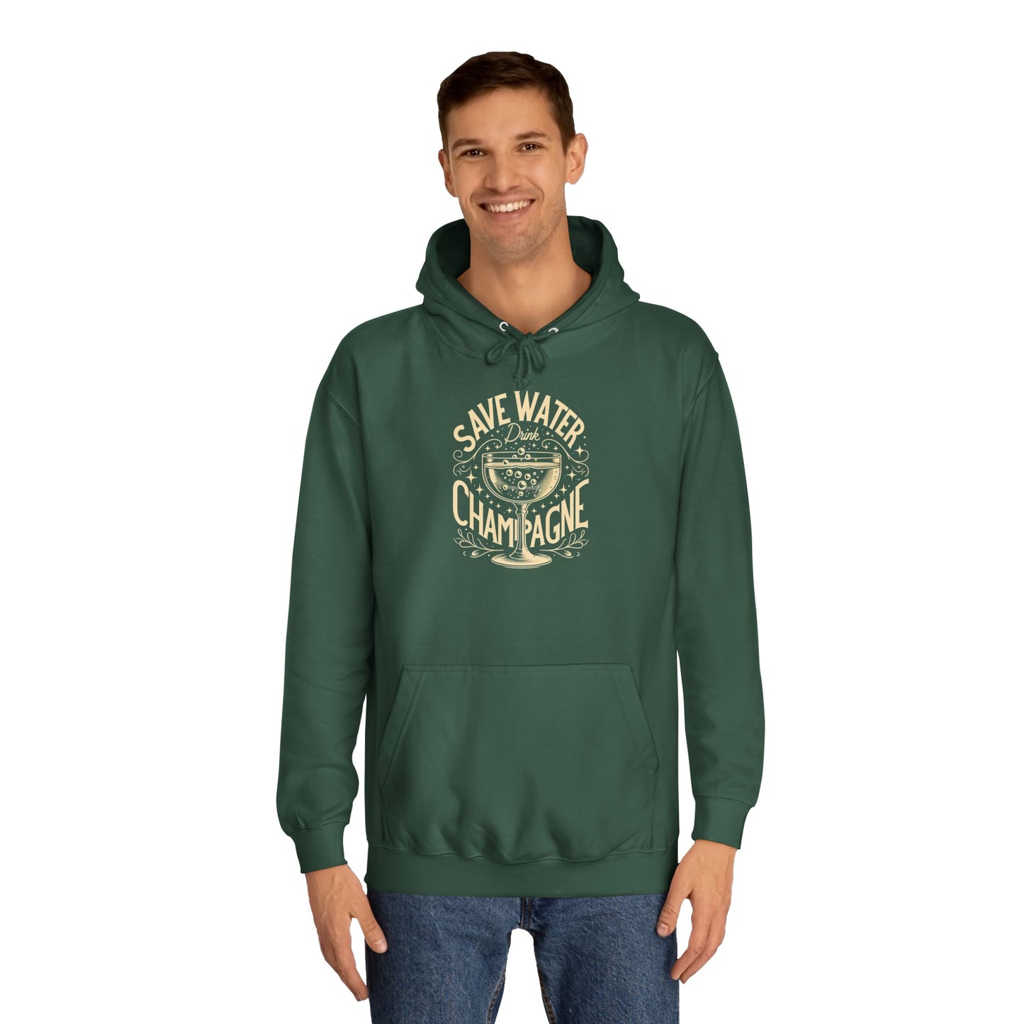 Unisex College Hoodie - Champagne Lover