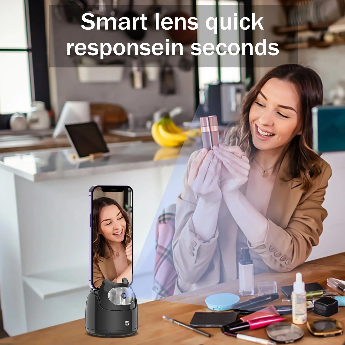 360° Rotation Automatic Face Tracking Mobilhållare