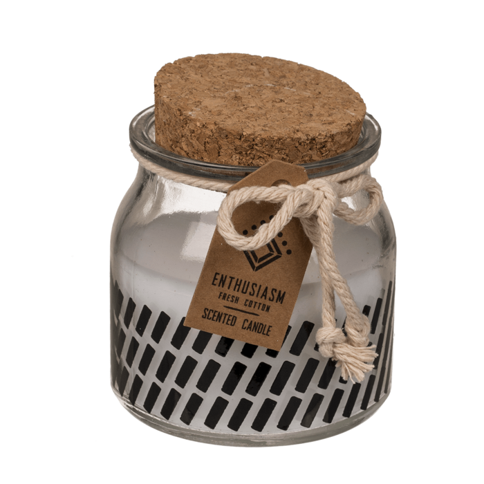 Doftljus (färsk bomull) i glas,