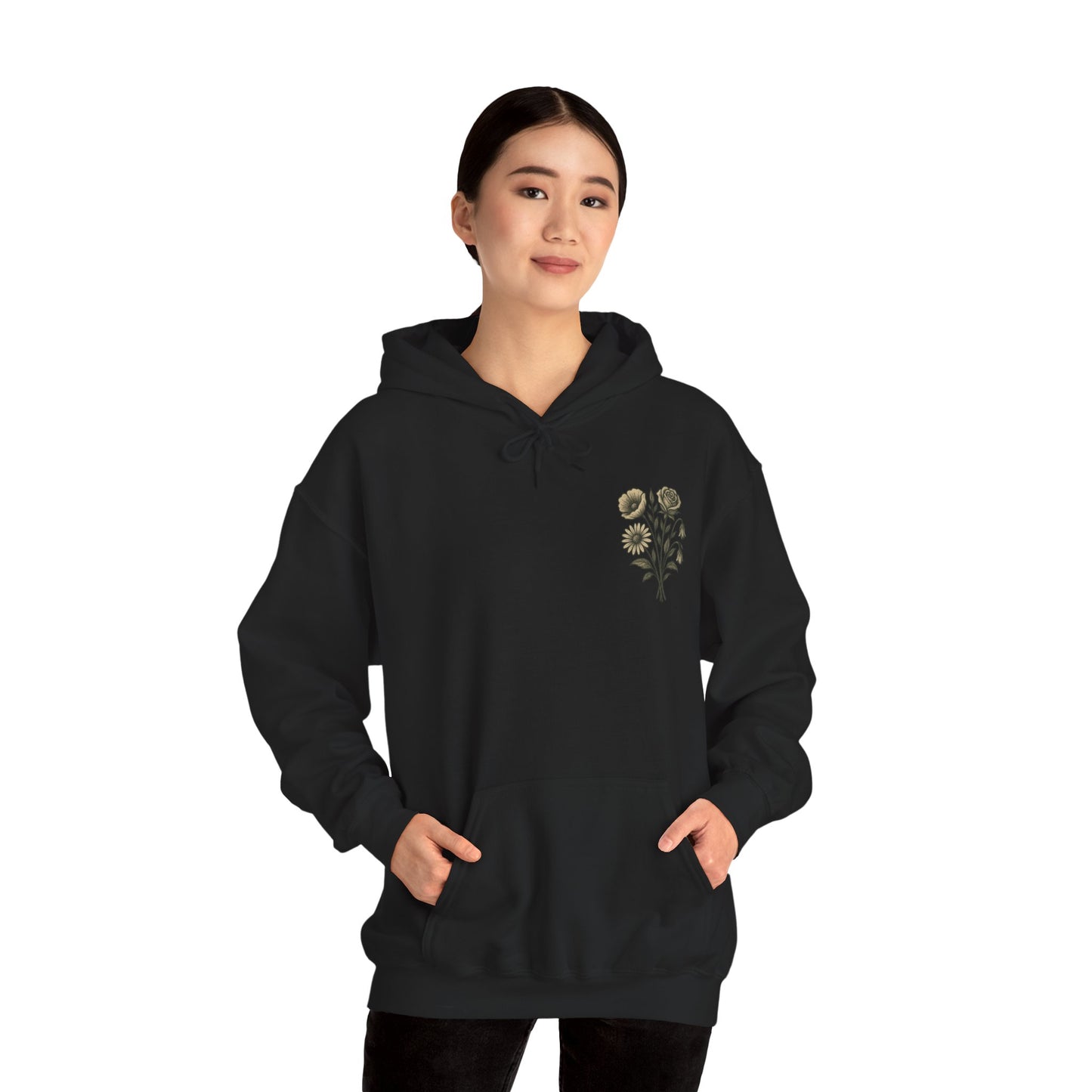 Hus41 Unisex Sweatshirt Hoodie - Flowers are my therapy