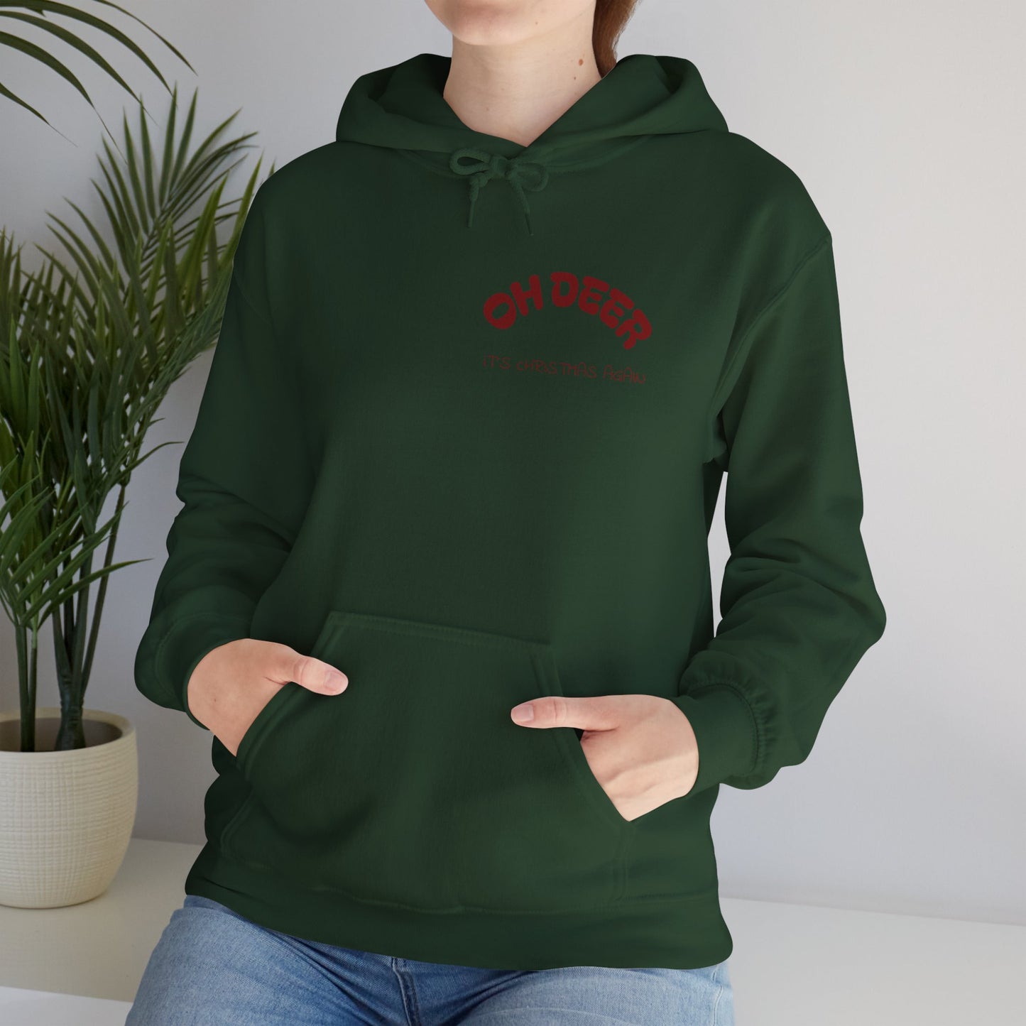 Hus41 Unisex Sweatshirt Hoodie - OH DEER Jultröja