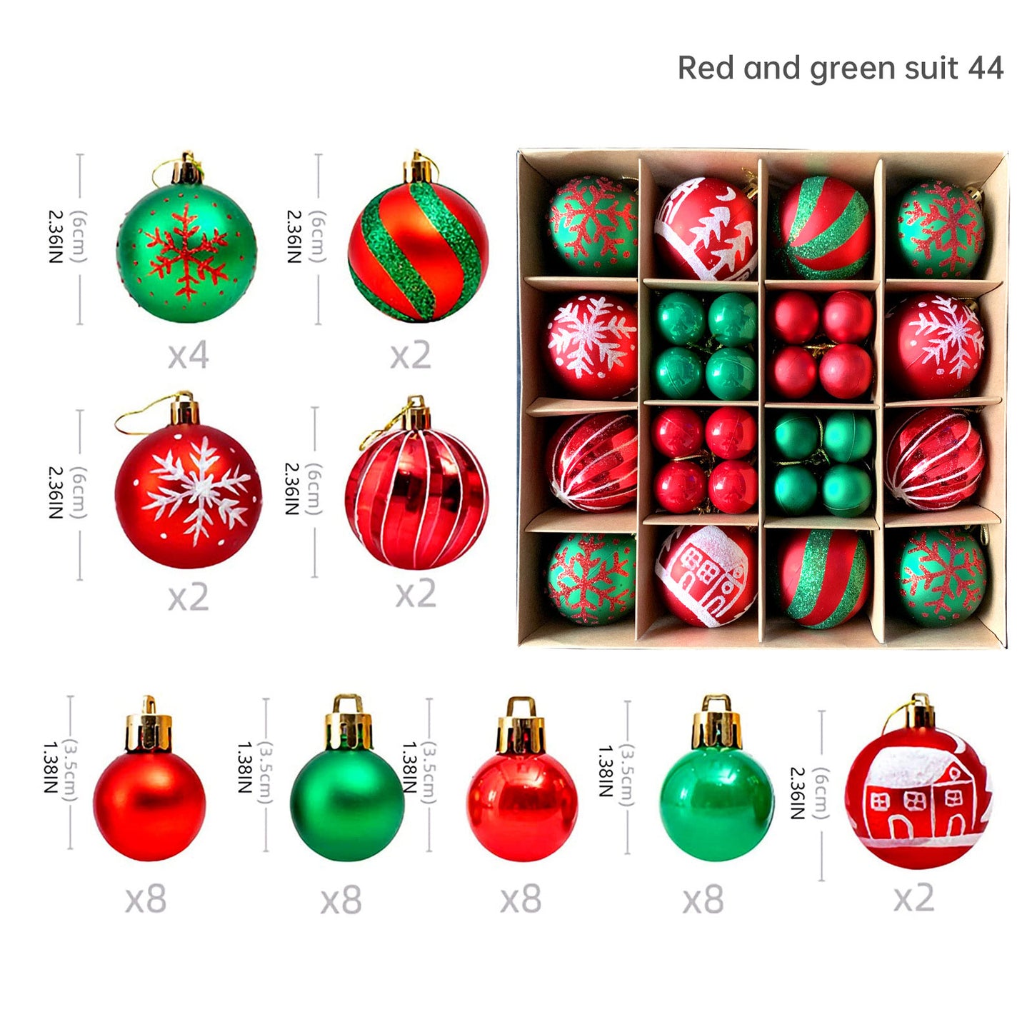 Christmas balls 40pcs