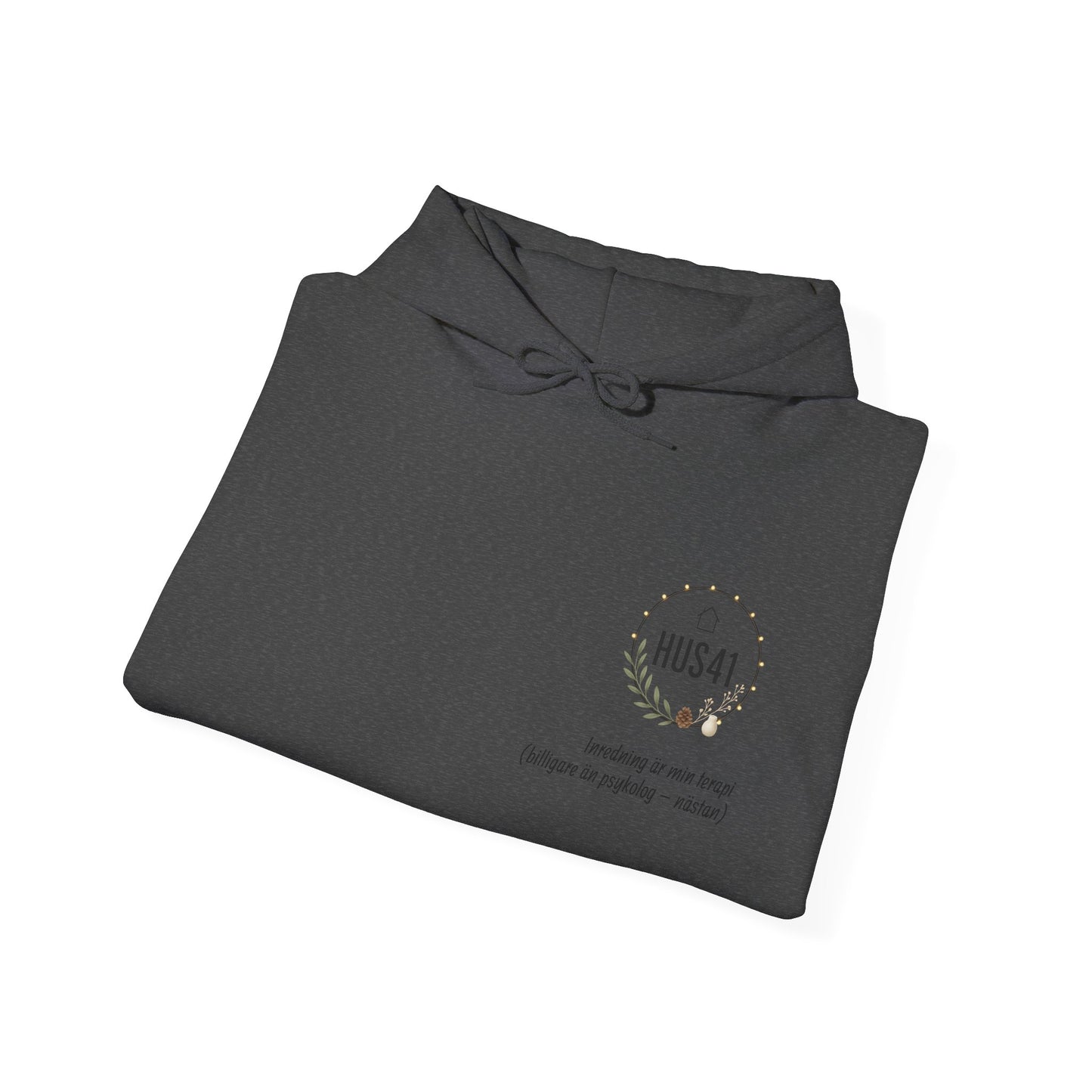 Hus41 Unisex Sweatshirt Hoodie - Inredning är min terapi