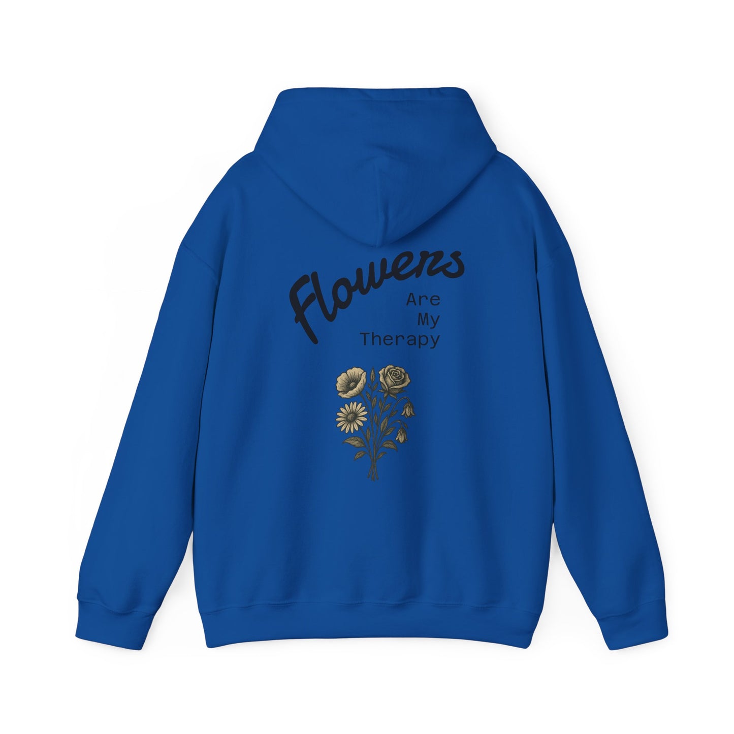 Hus41 Unisex Sweatshirt Hoodie - Flowers are my therapy