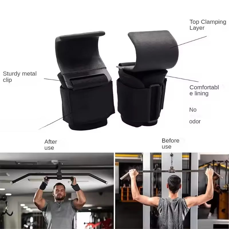 2PCS Power Hooks: Non - Slip Wrist Straps