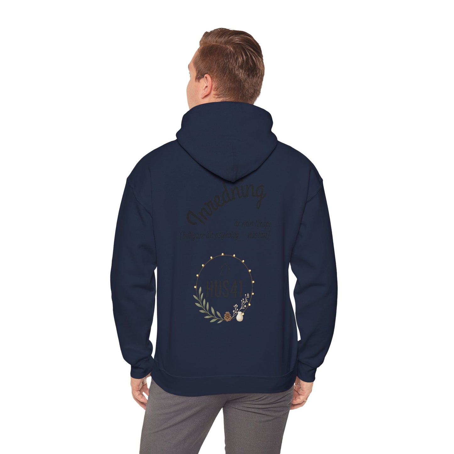 Hus41 Unisex Sweatshirt Hoodie - Inredning är min terapi