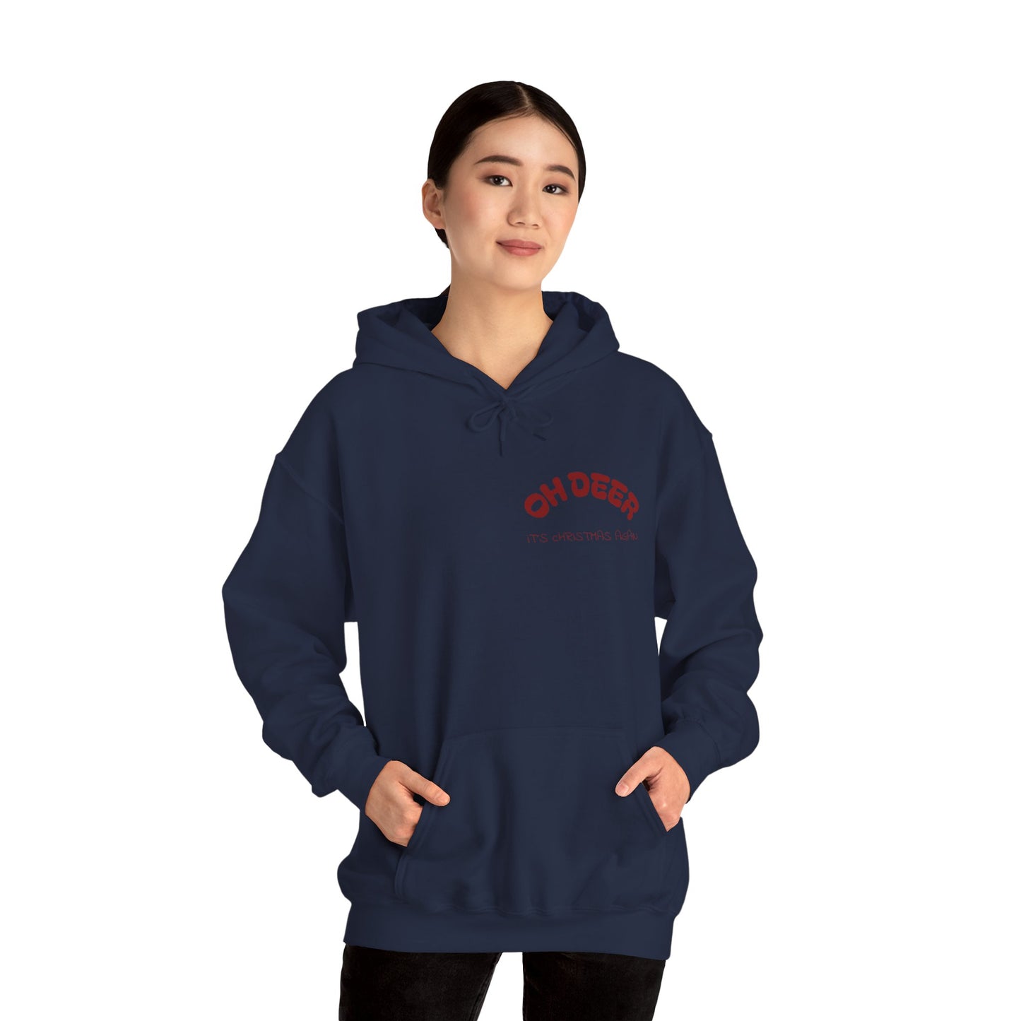 Hus41 Unisex Sweatshirt Hoodie - OH DEER Jultröja