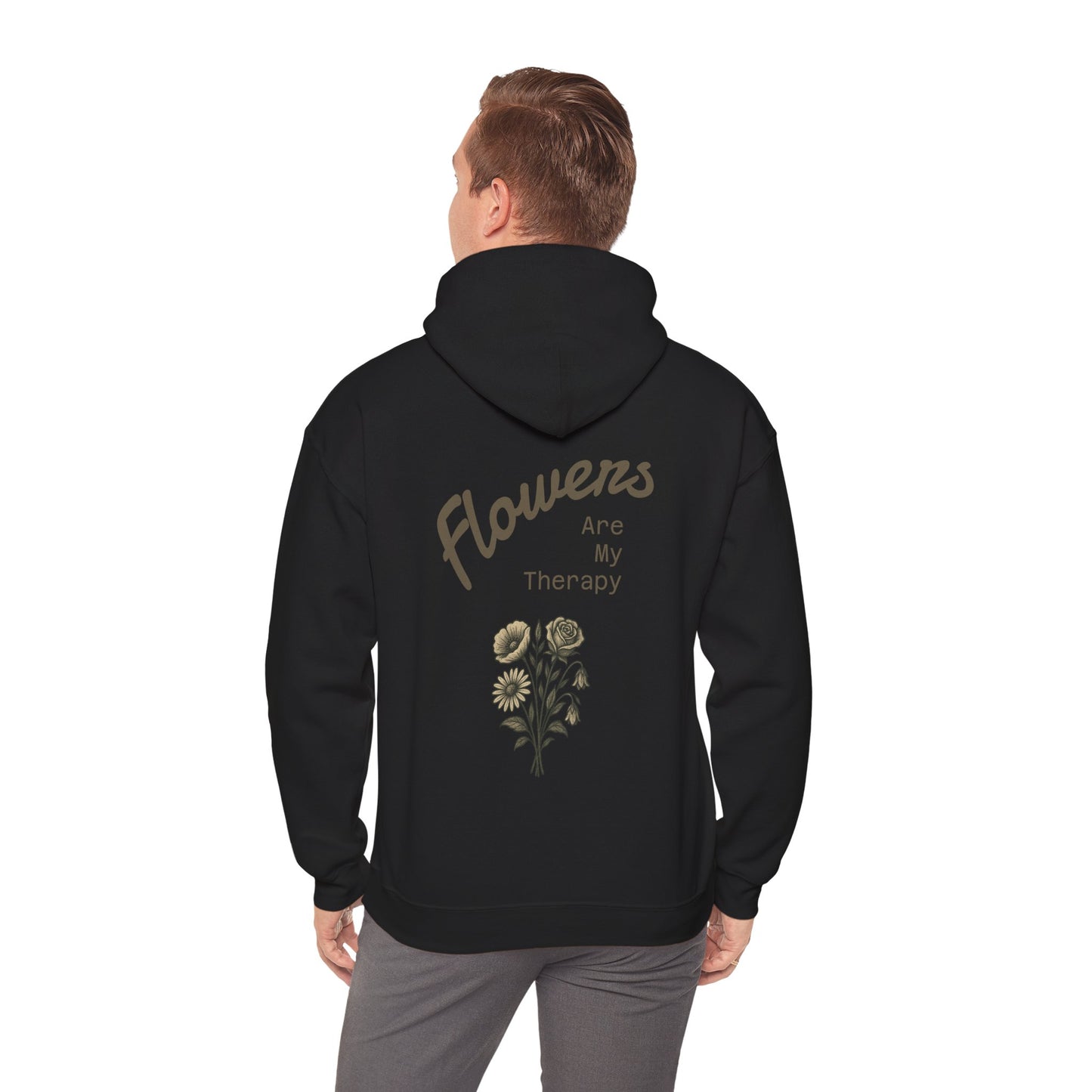 Hus41 Unisex Sweatshirt Hoodie - Flowers are my therapy