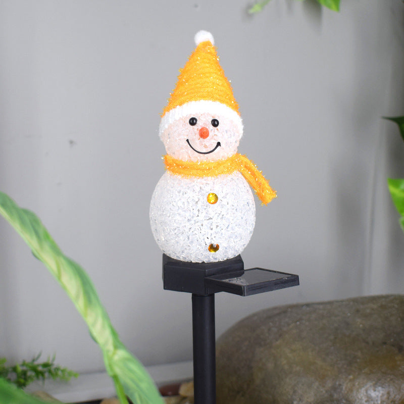 Solar lamp Christmas snowman