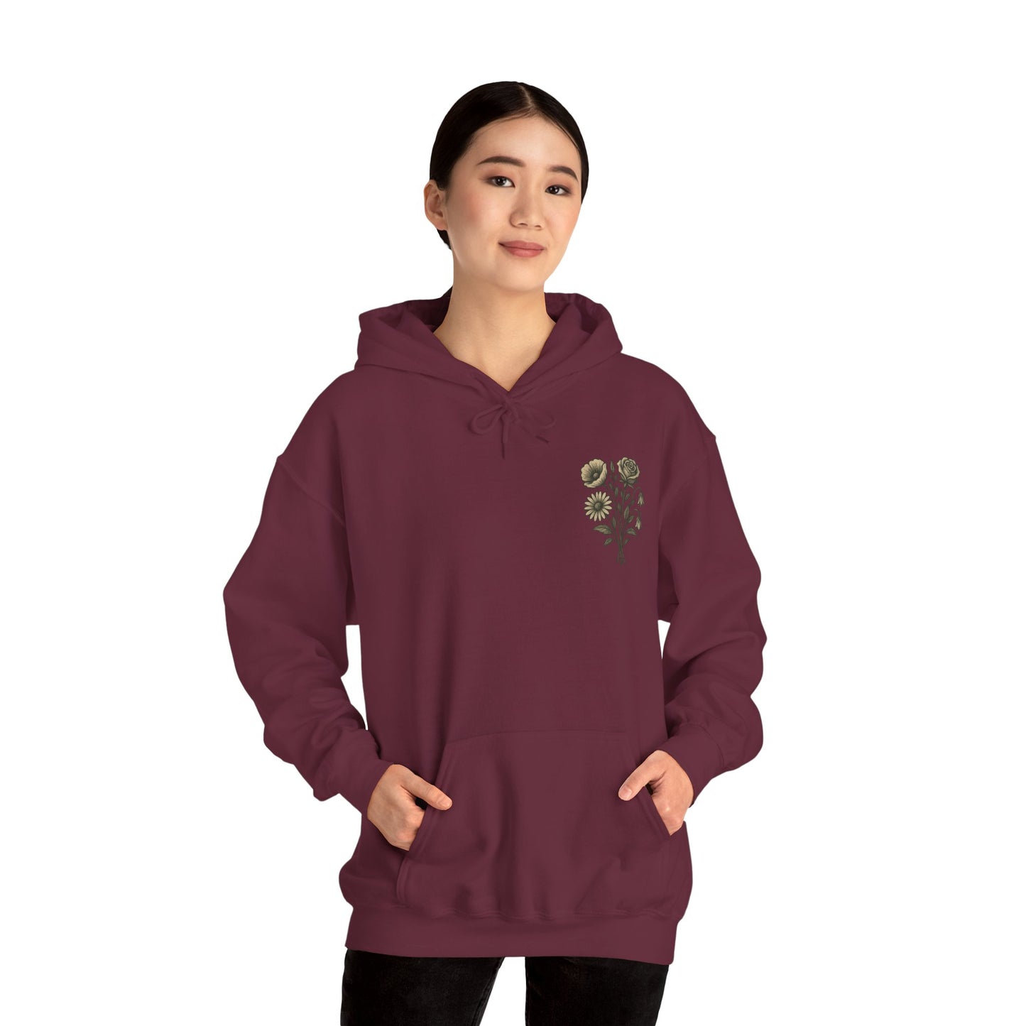 Hus41 Unisex Sweatshirt Hoodie - Flowers are my therapy