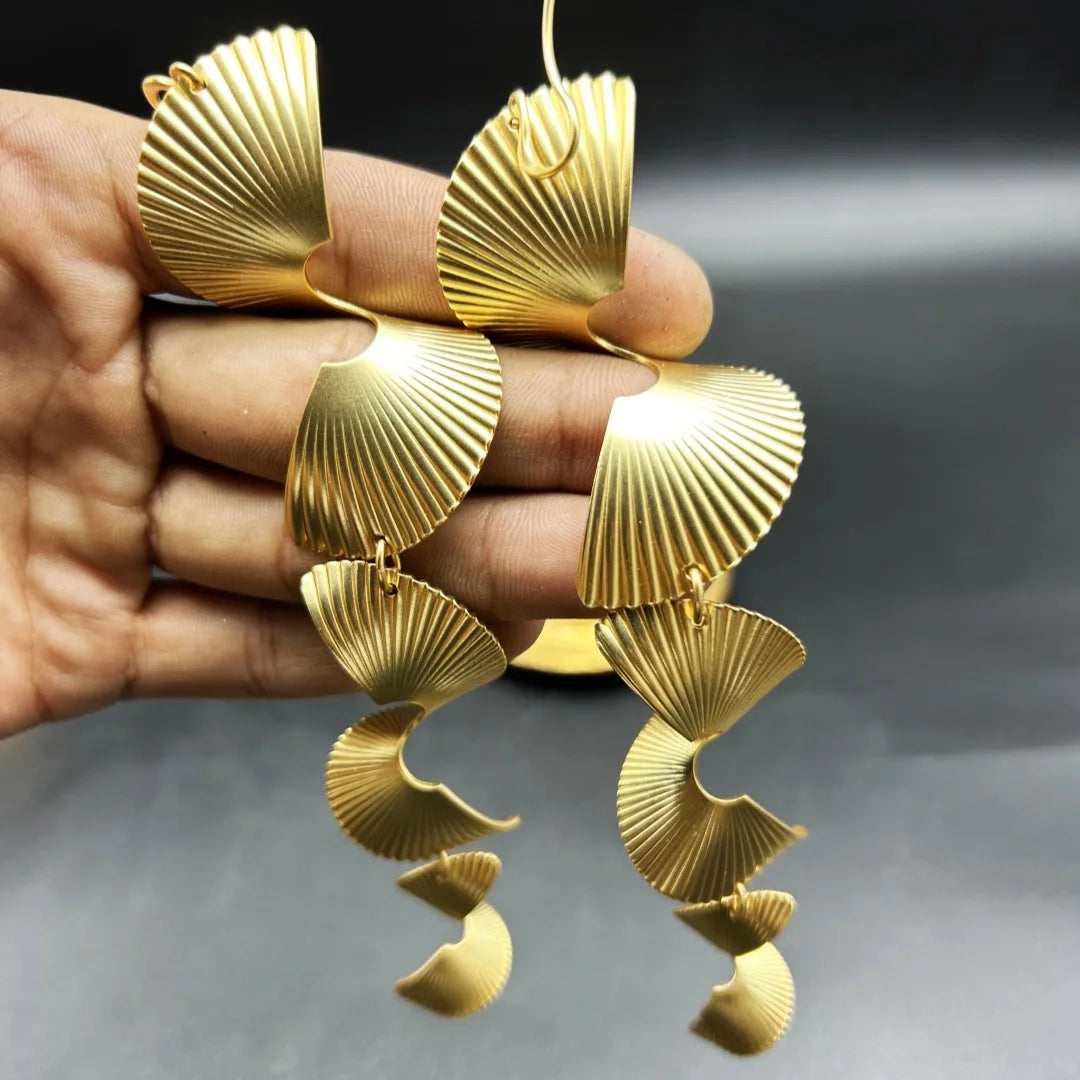 Long spiral earrings