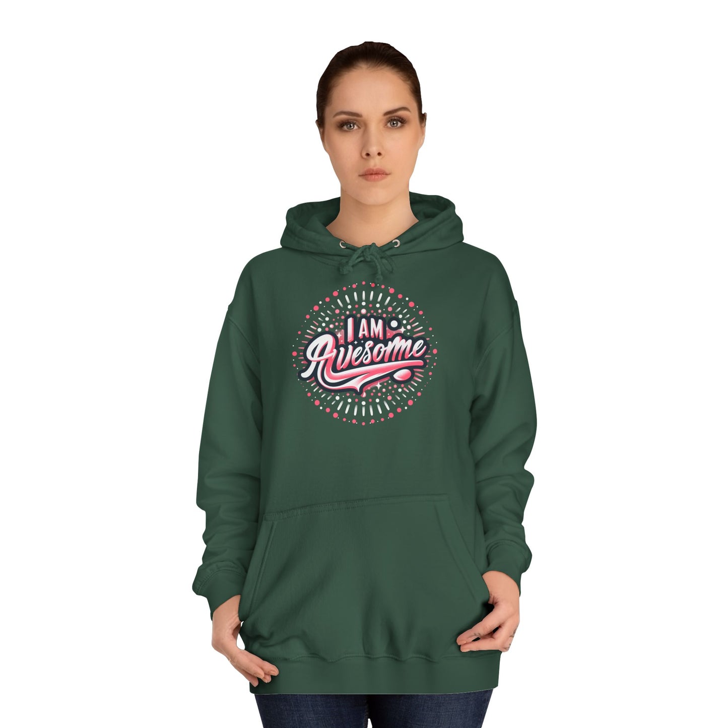 Hus41 Unisex College Hoodie - I Am Awesome