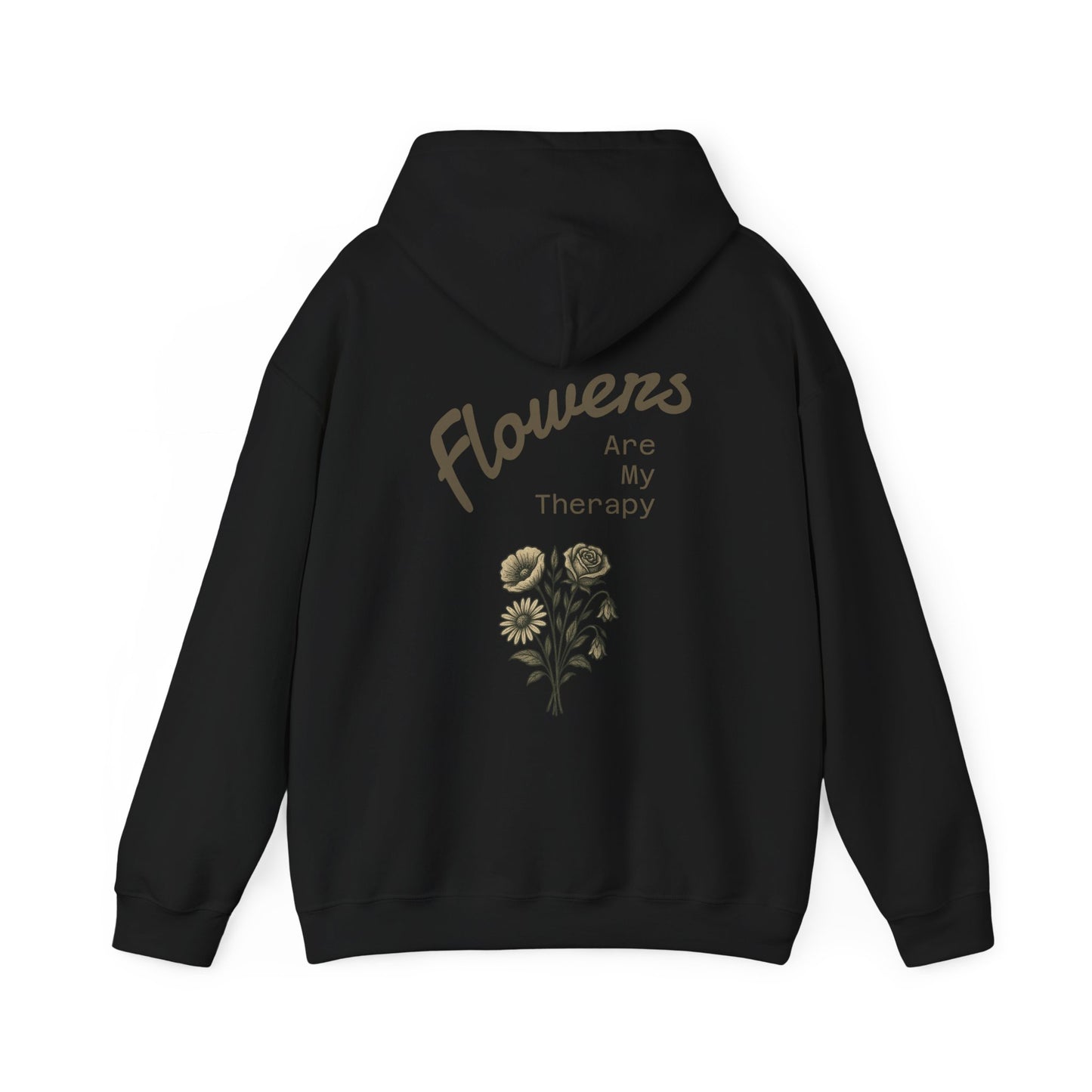 Hus41 Unisex Sweatshirt Hoodie - Flowers are my therapy