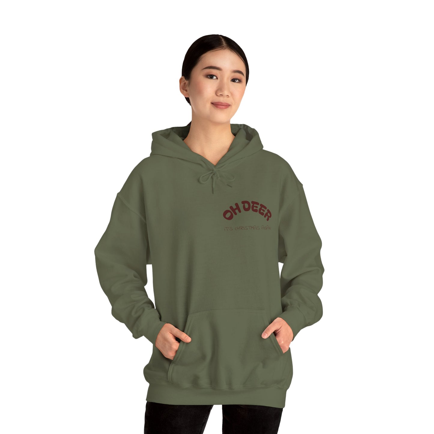 Hus41 Unisex Sweatshirt Hoodie - OH DEER Jultröja