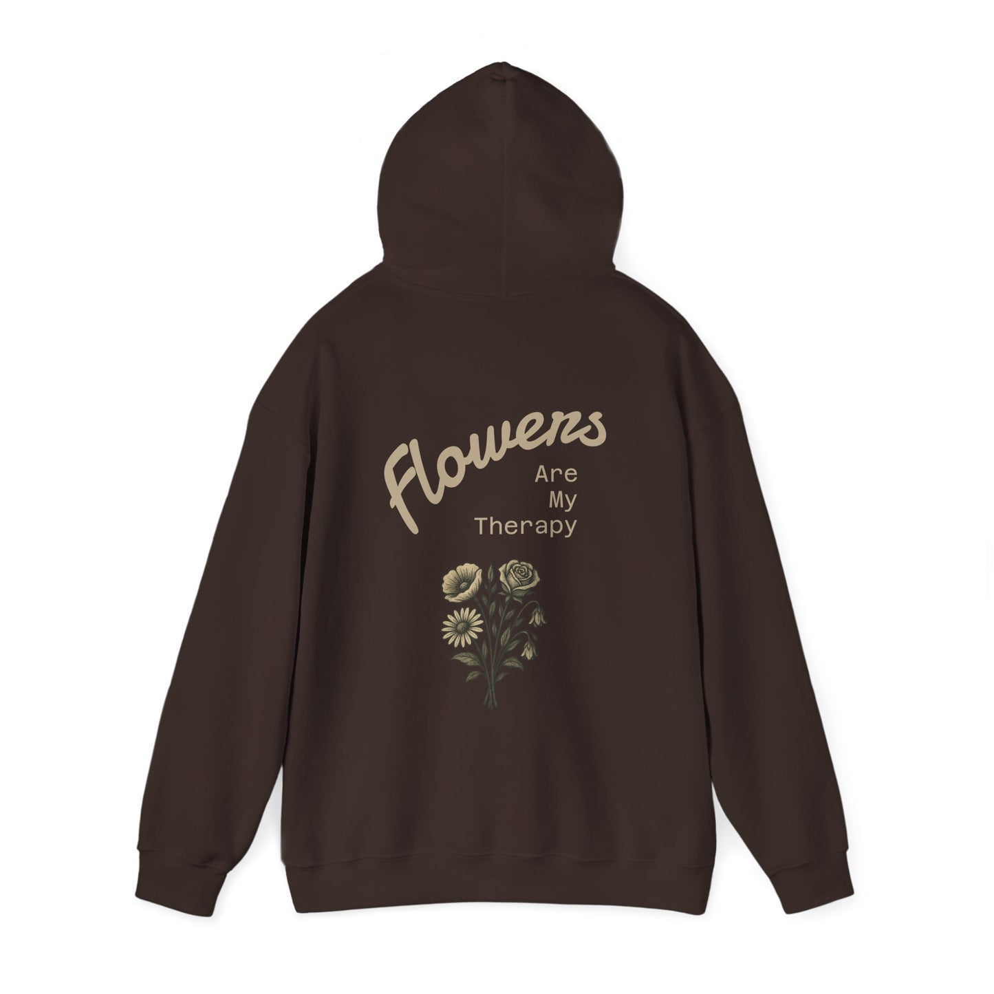 Hus41 Unisex Sweatshirt Hoodie - Flowers are my therapy