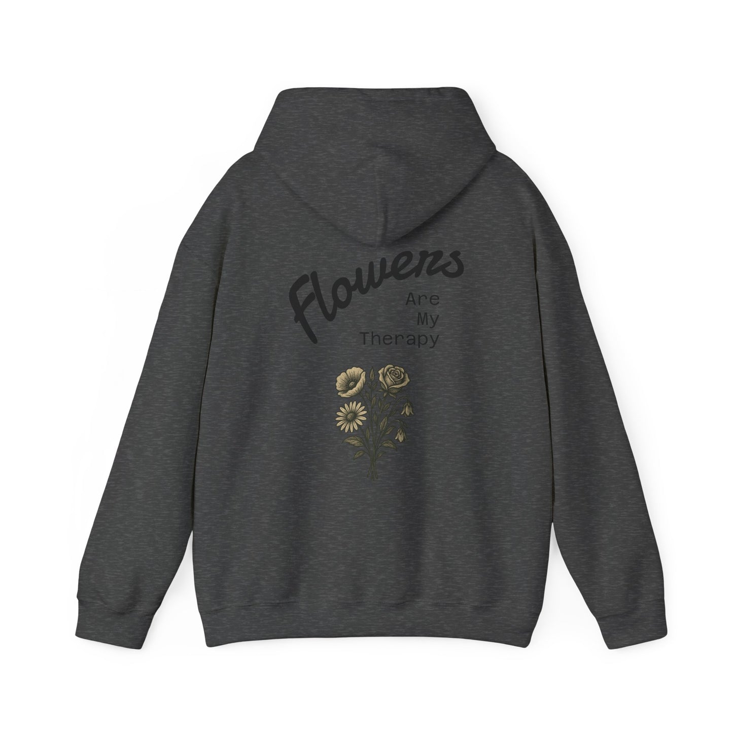 Hus41 Unisex Sweatshirt Hoodie - Flowers are my therapy