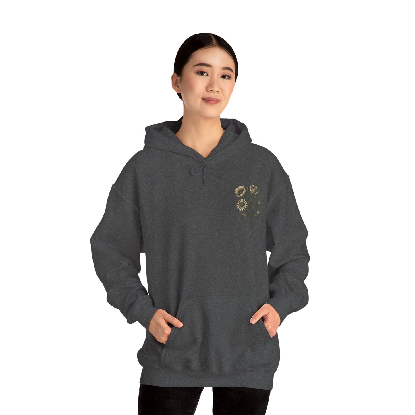 Hus41 Unisex Sweatshirt Hoodie - Flowers are my therapy