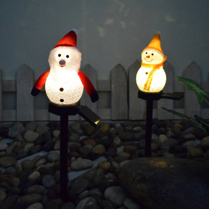 Solar lamp Christmas snowman