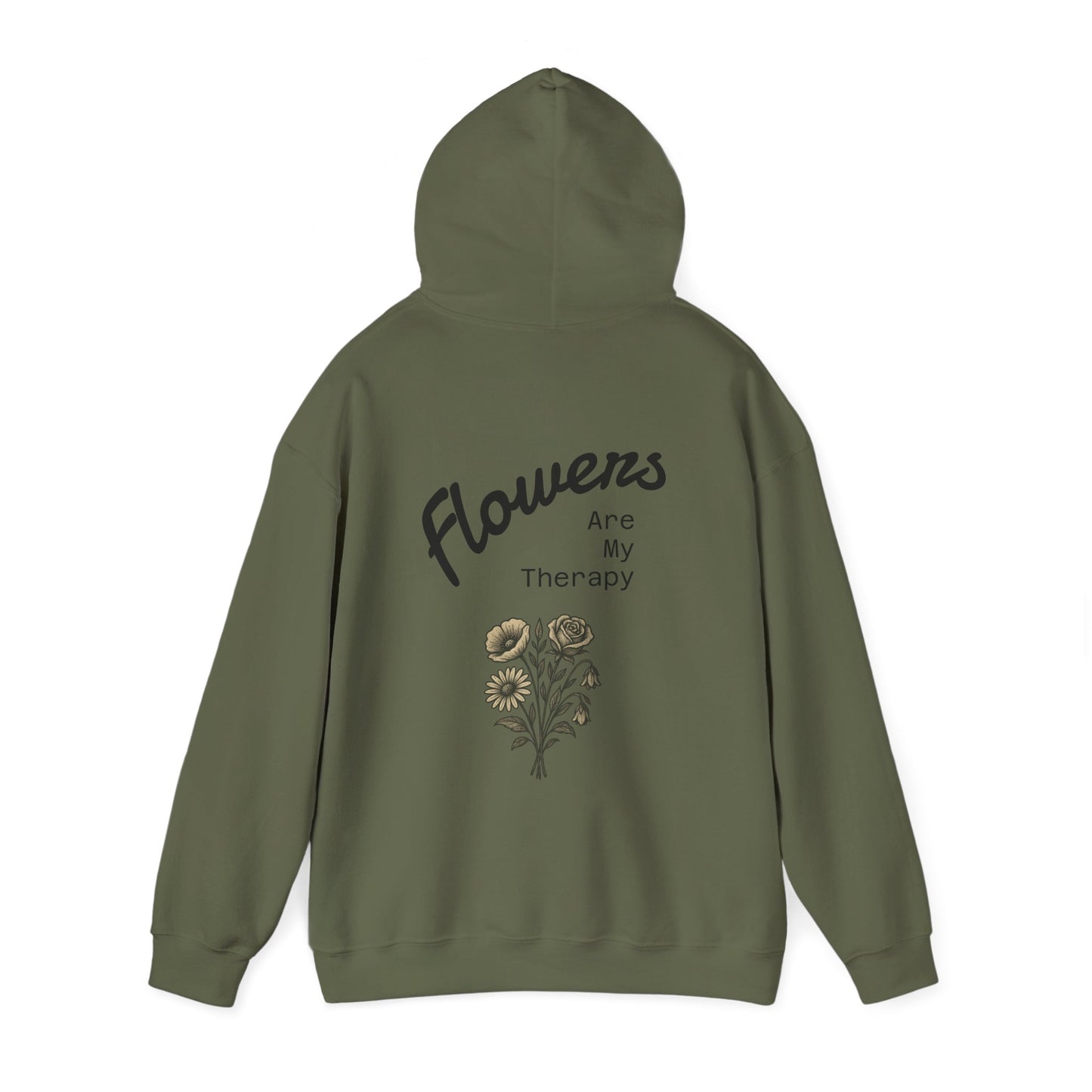 Hus41 Unisex Sweatshirt Hoodie - Flowers are my therapy
