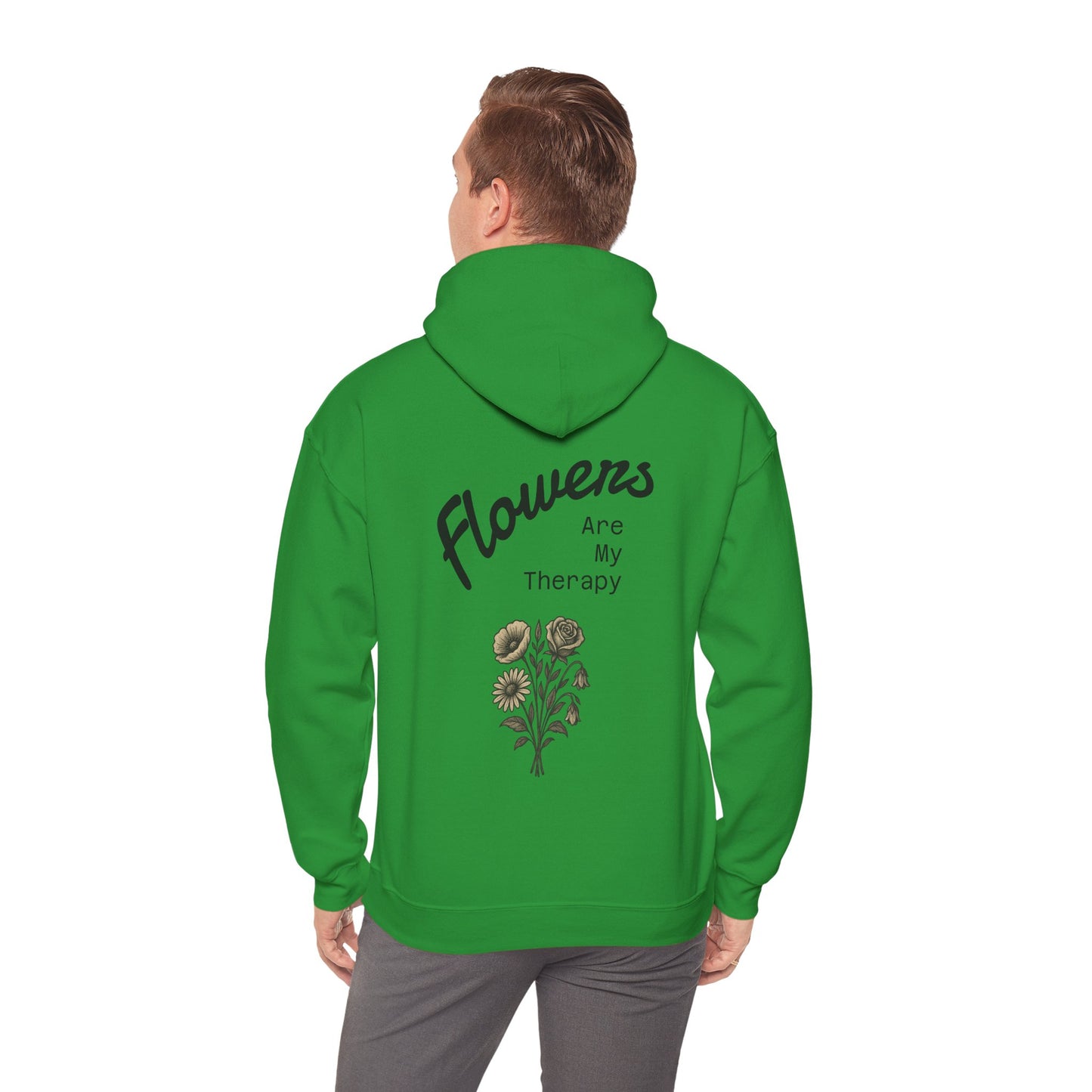 Hus41 Unisex Sweatshirt Hoodie - Flowers are my therapy