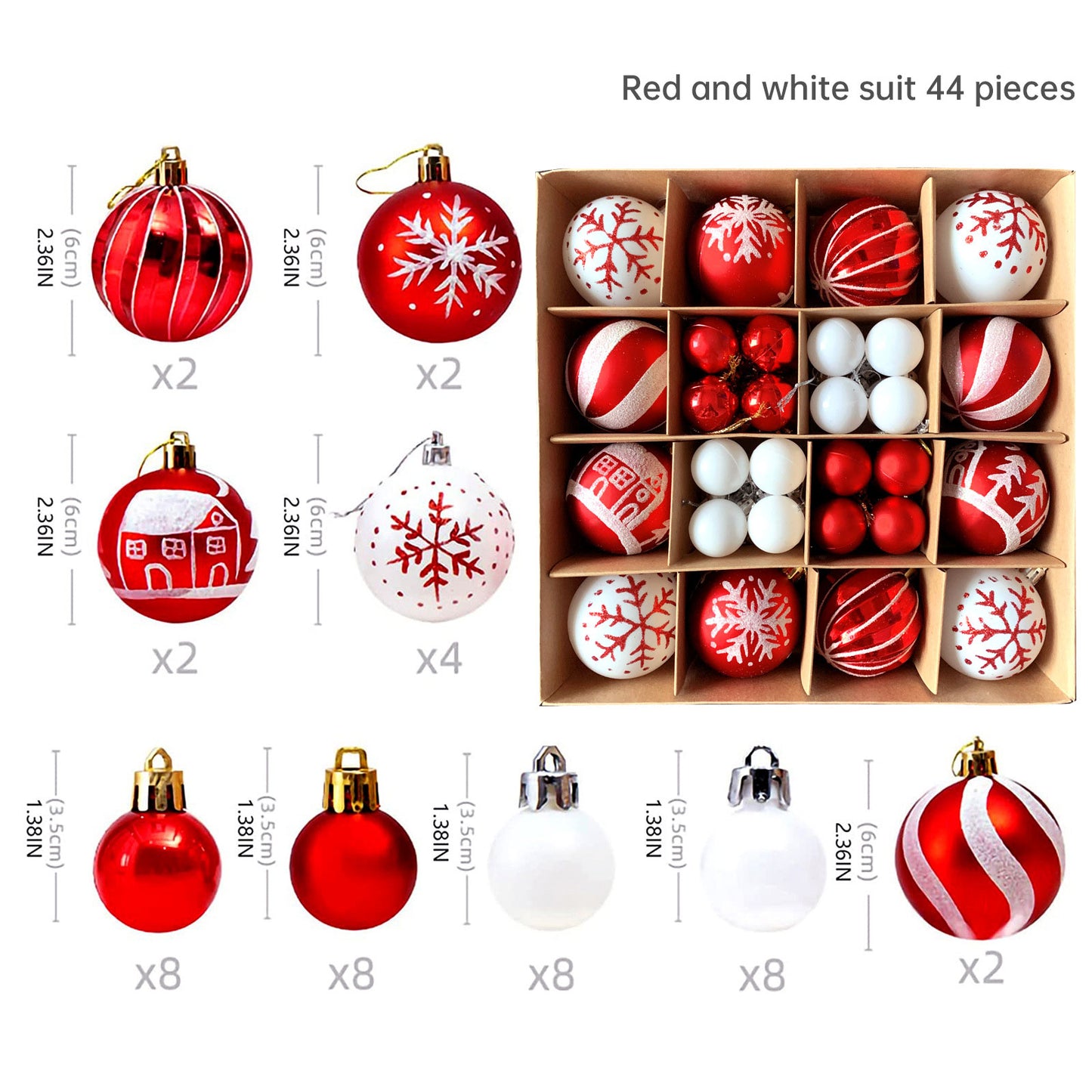 Christmas balls 40pcs