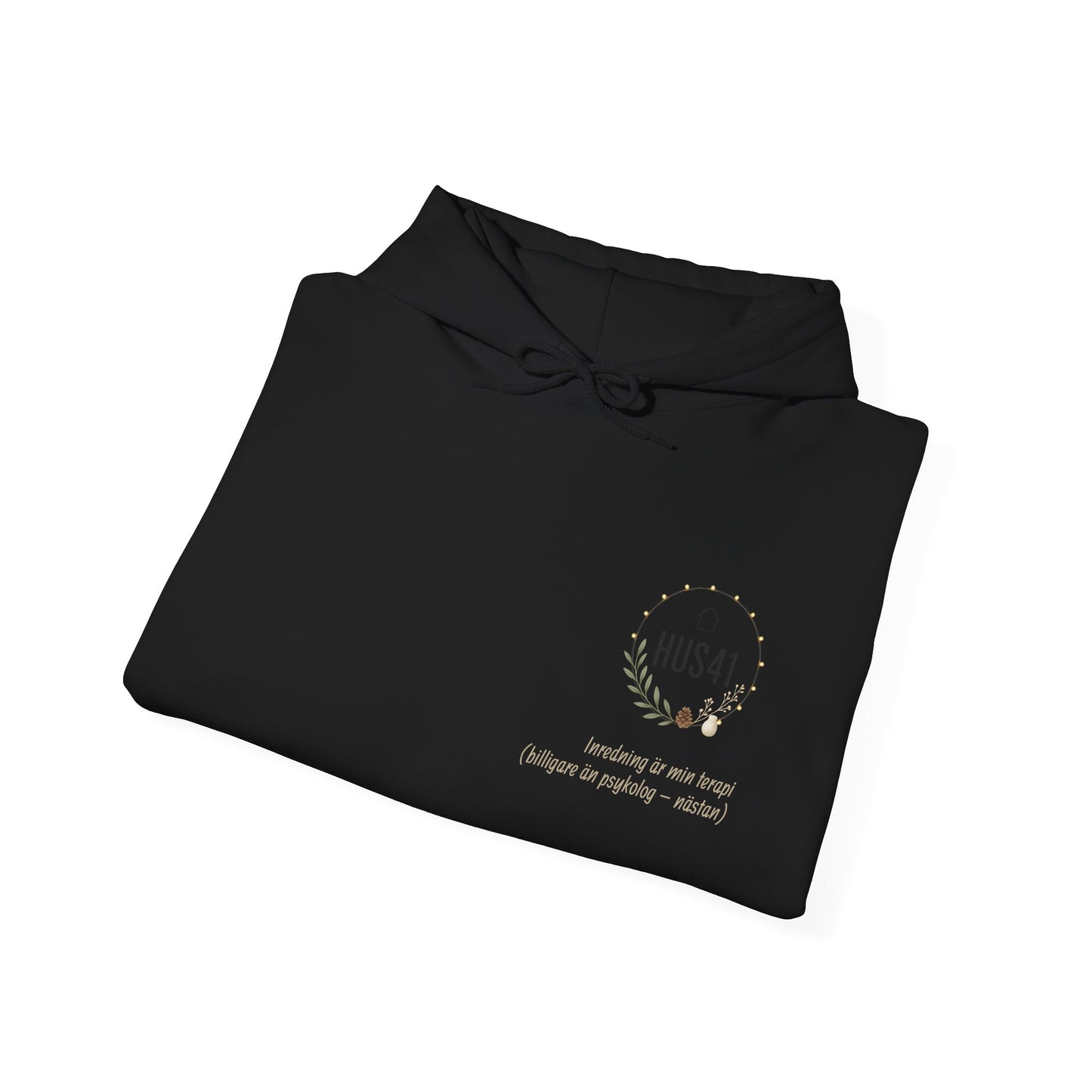 Hus41 Unisex Sweatshirt Hoodie - Inredning är min terapi