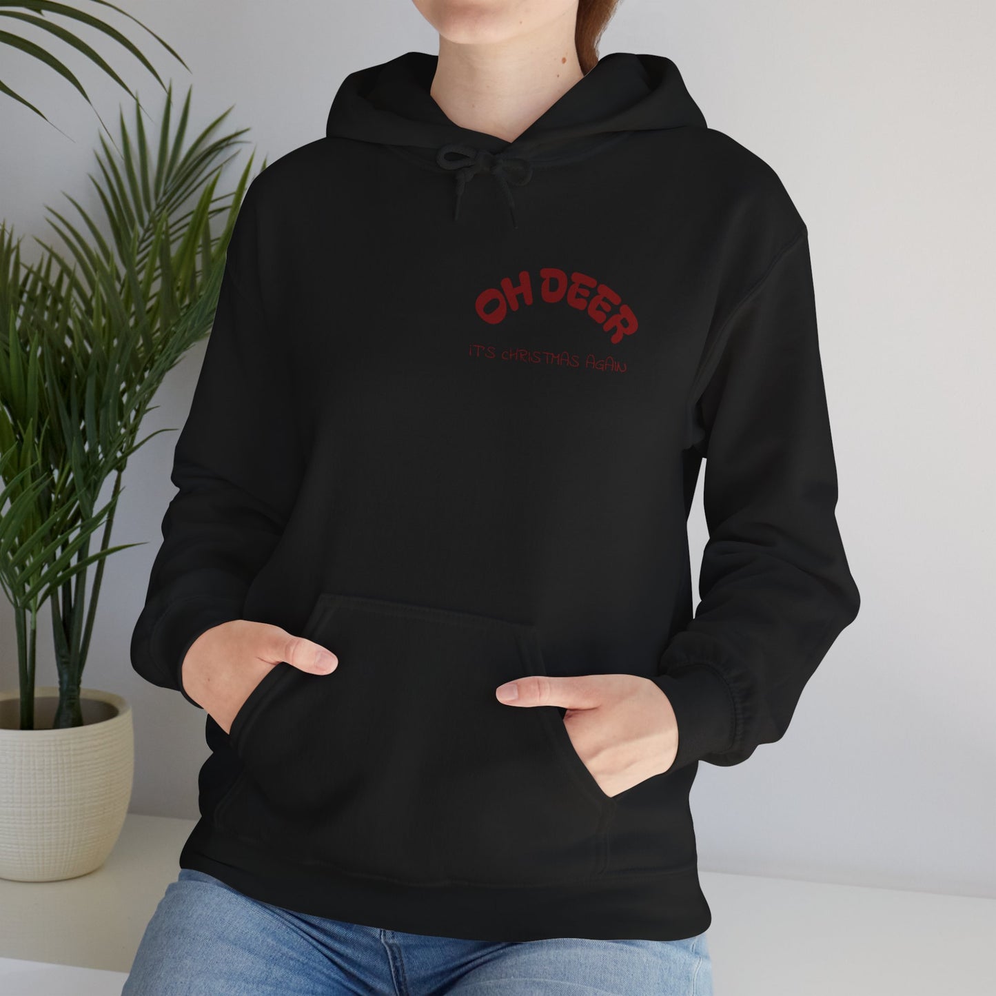 Hus41 Unisex Sweatshirt Hoodie - OH DEER Jultröja