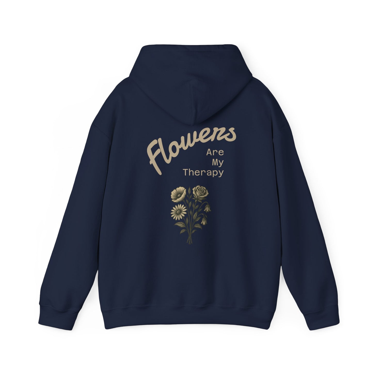 Hus41 Unisex Sweatshirt Hoodie - Flowers are my therapy