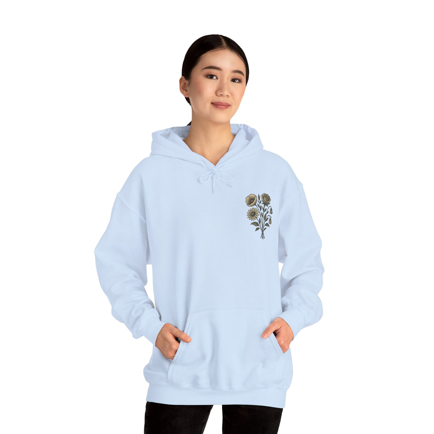Hus41 Unisex Sweatshirt Hoodie - Flowers are my therapy