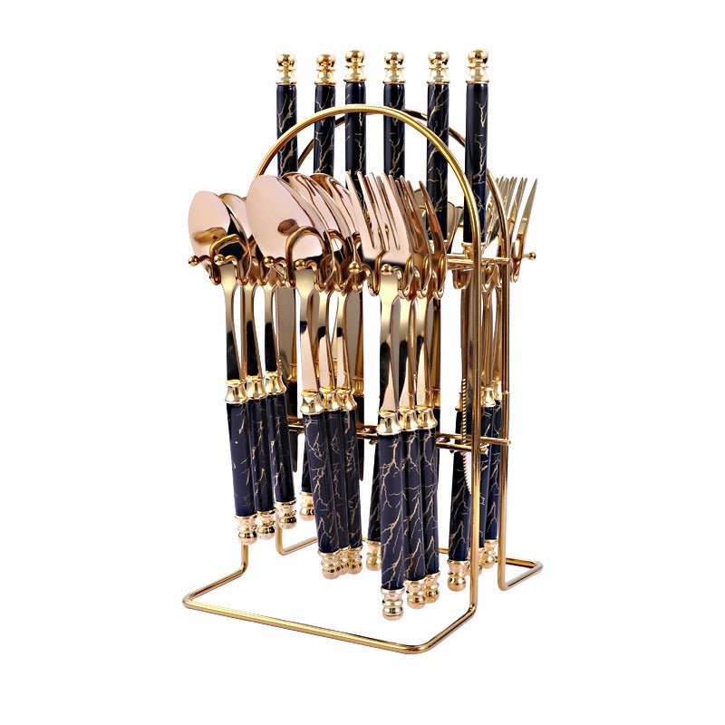 Stainless steel cutlery set 24 pieces