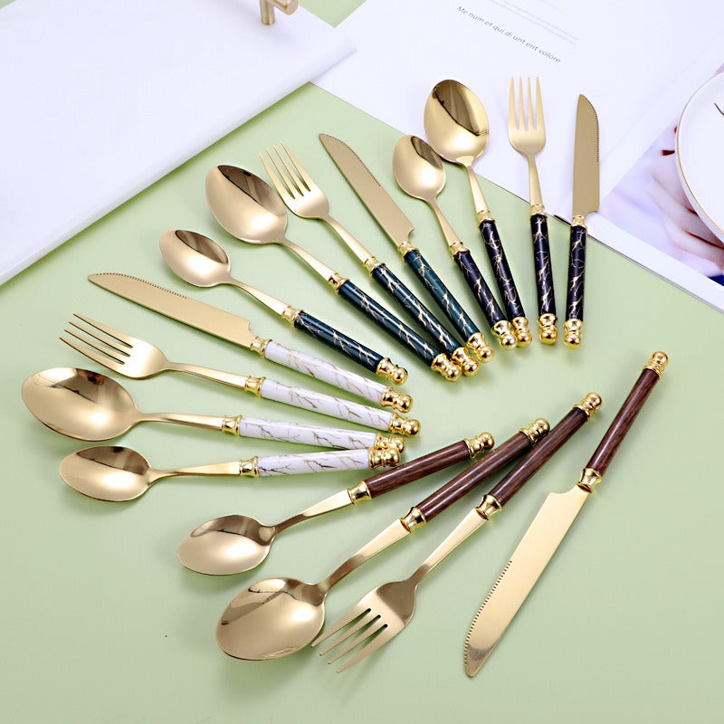 Stainless steel cutlery set 24 pieces