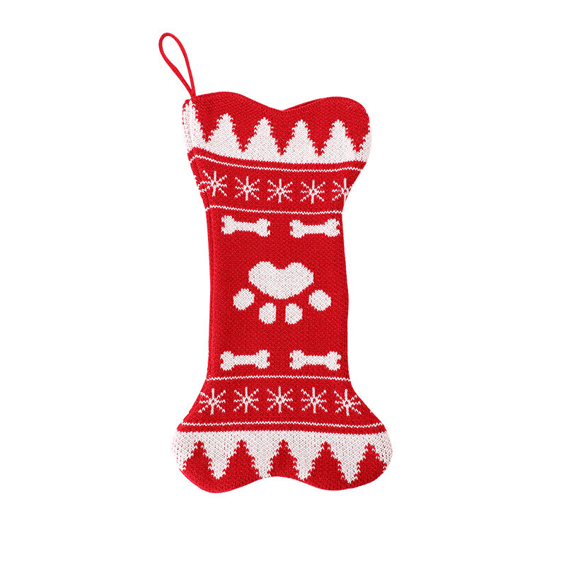 Christmas stocking dog bone