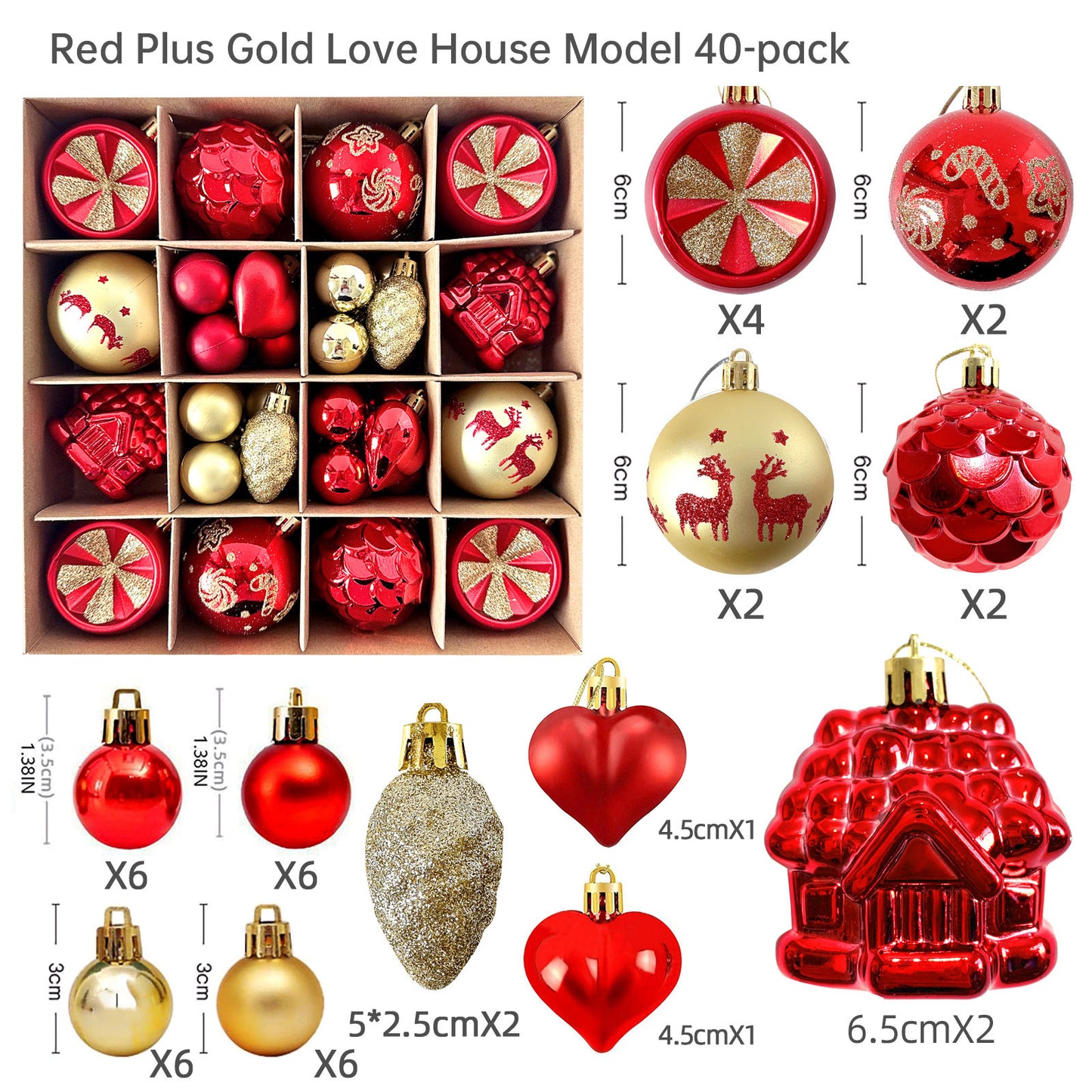 Christmas balls 40pcs