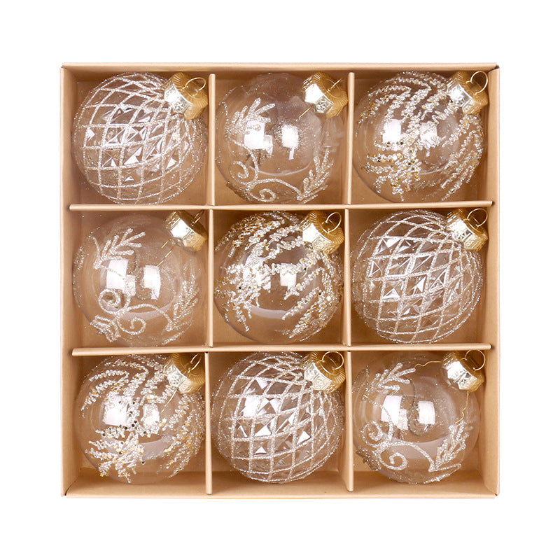 8cm julgranskulor 9pcs