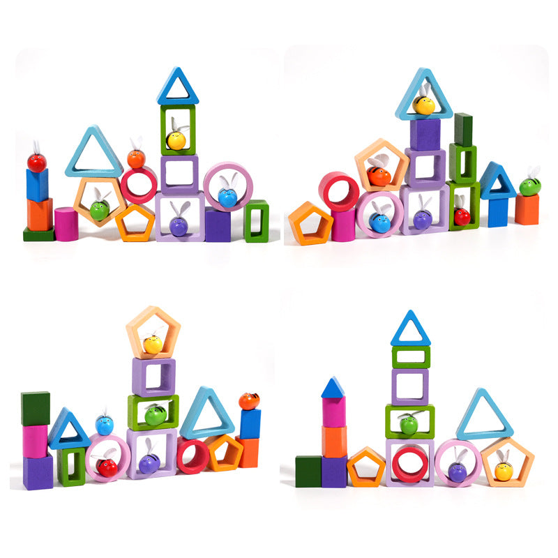 Träpussel building blocks