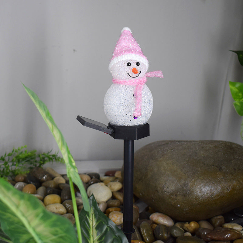 Solar lamp Christmas snowman
