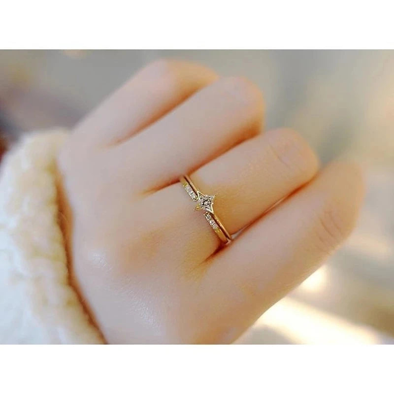 925 Sterling Silver Zircon Ring