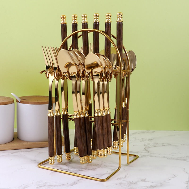 Stainless steel cutlery set 24 pieces